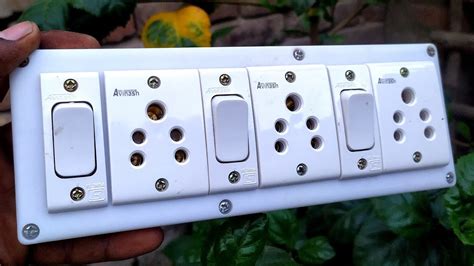 with three switch socket panel